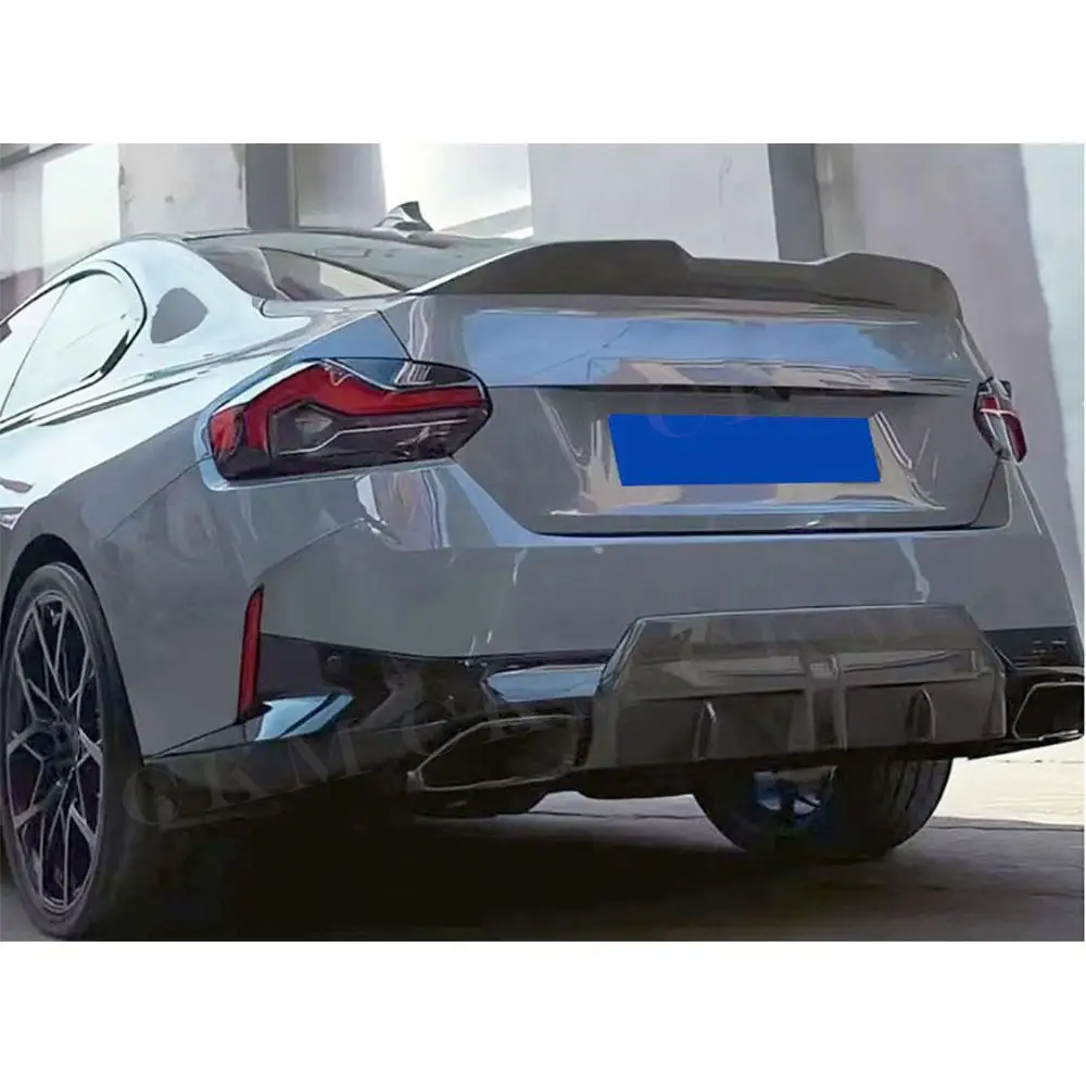 for BMW 2 Series G42 M-Sport Coupe 2021 + Front Lip Rear Bumper Diffuser Side Skirts Rocker Panels Duckbill Rear Trunk Spoiler