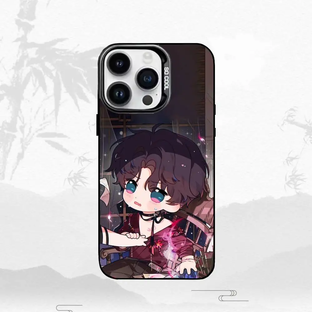 حافظة هاتف L-Love And D-Deepspace لهاتف iPhone17,16,15,14,13,12,11 Plus، Pro Max غطاء أسود غير لامع مقاوم للصدمات