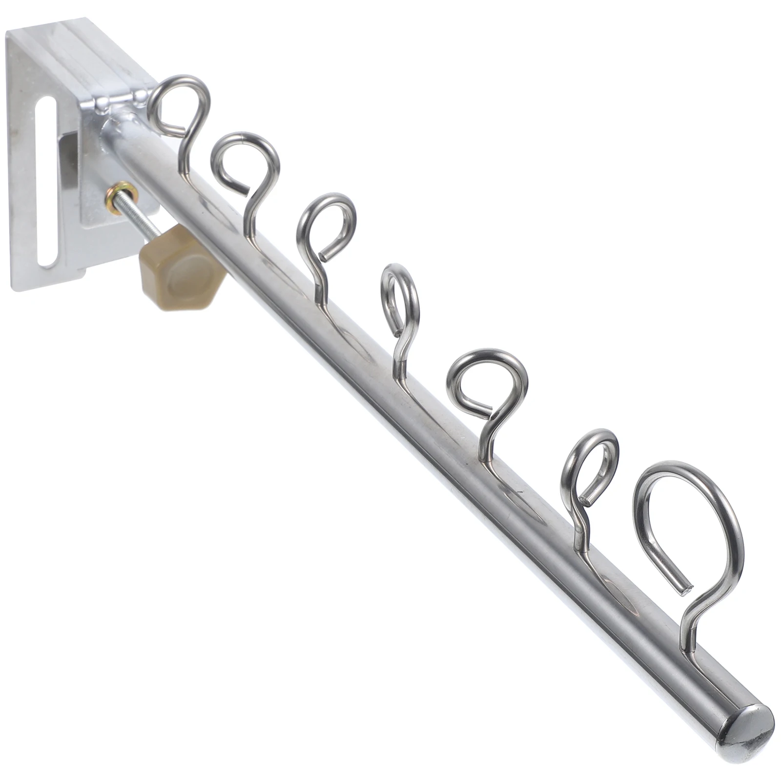 

Stainless Steel Clothes Rack Foldable Balcony Laundry Hanger Wall Mounted Drying Rack Multi Hole Design Suitable Indoor Outdoor