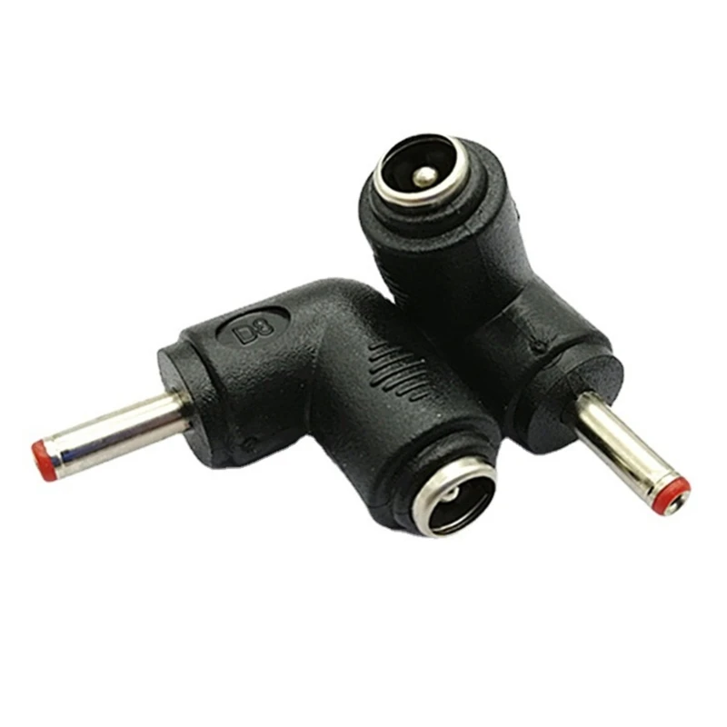 Convertidor carga codo a macho, conector DC5.5x2.1mm a DC3.5x1.35mm
