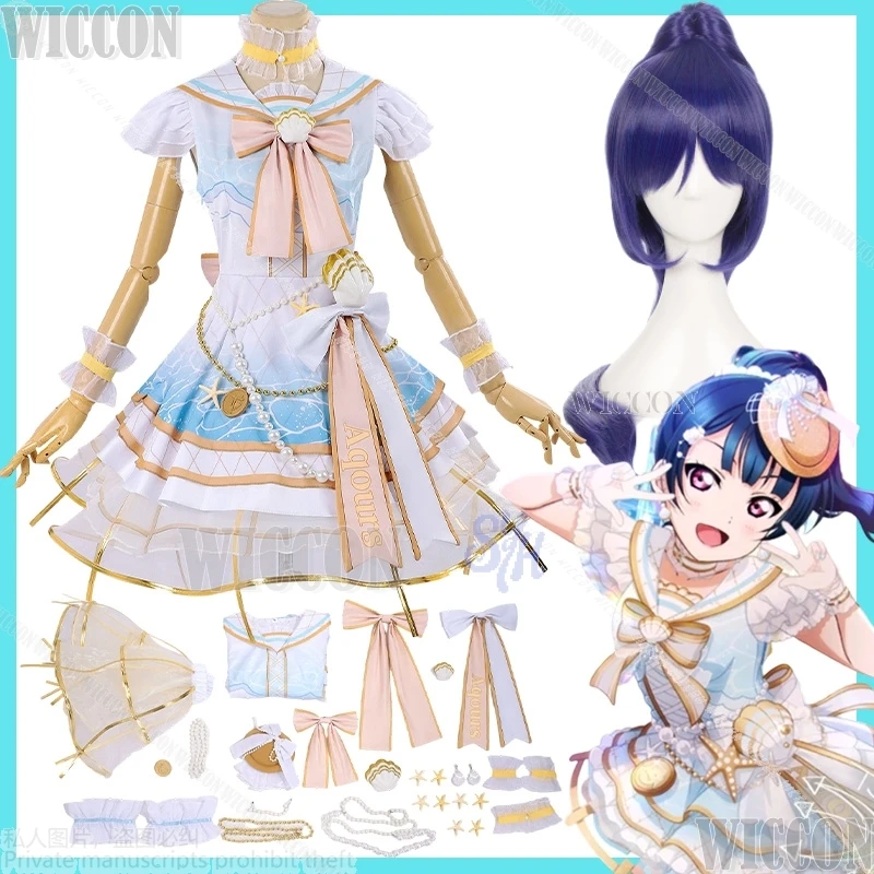 

Мацуура Канан Косплей LoveLive! Солнце!! Одежда Ракушка Лолита Торт Платье Идол Униформа Парик Лук Хэллоуин Карнавальный Наряд