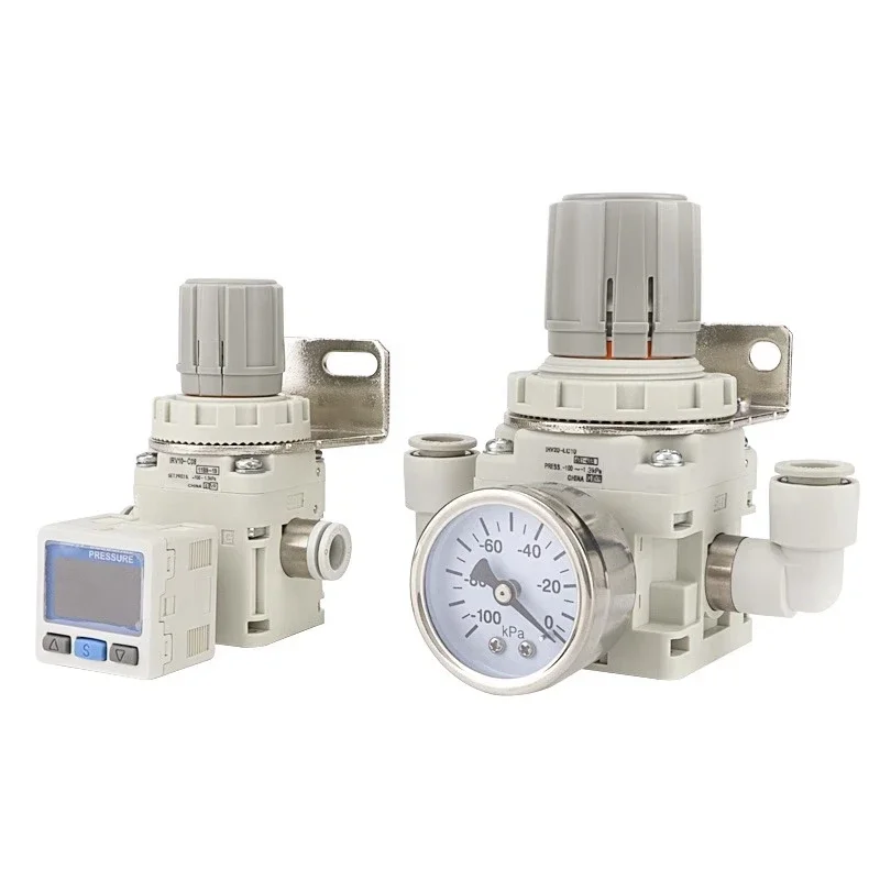 

IRV Negative Pressure Vacuum Regulator IRV10/IRV20 Straight Elbow Fittings With Pressure Gauge Digital Pressure Switch Regulator