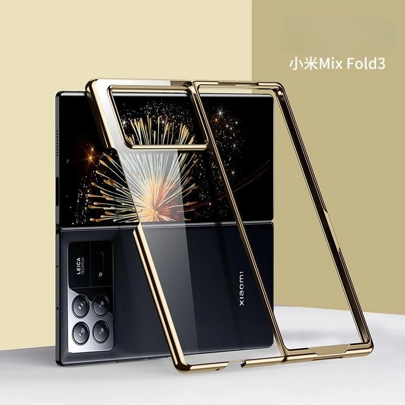 Electroplated Transparent Phone Case For XiaoMi Mix Fold 3 Protective Fold3 Cover Shell