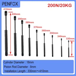 1PC 330-410mm 20kg/200N Gas Spring Universal Strut Bars Shock Absorber Hydraulic Lift Support Strut Bar RV Bed Car Machine