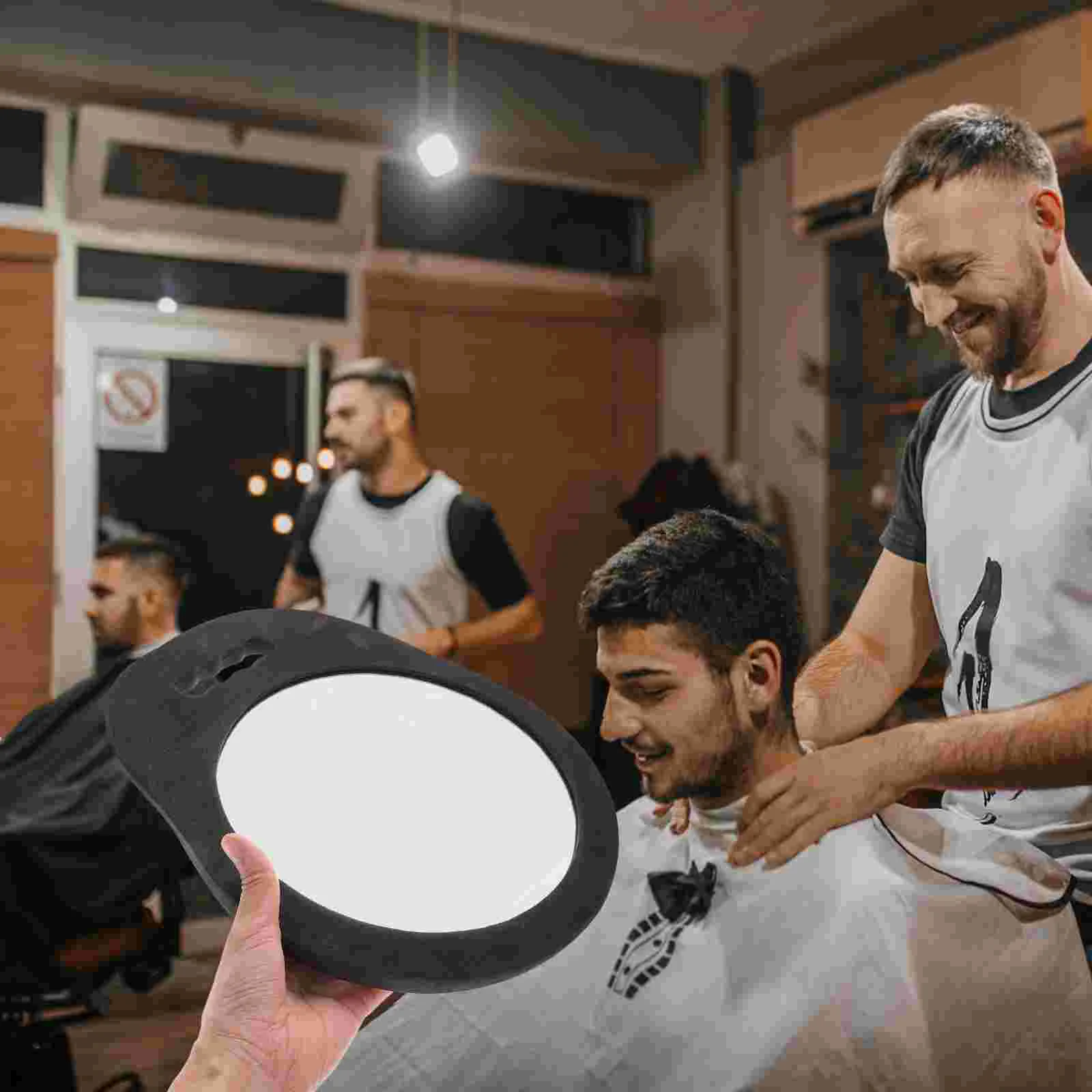 Mirror Hand Rearview Salon Hanging LED Foldable Other Vintage Held Mirrors with Handle Self Haircut Handheld Black Barber