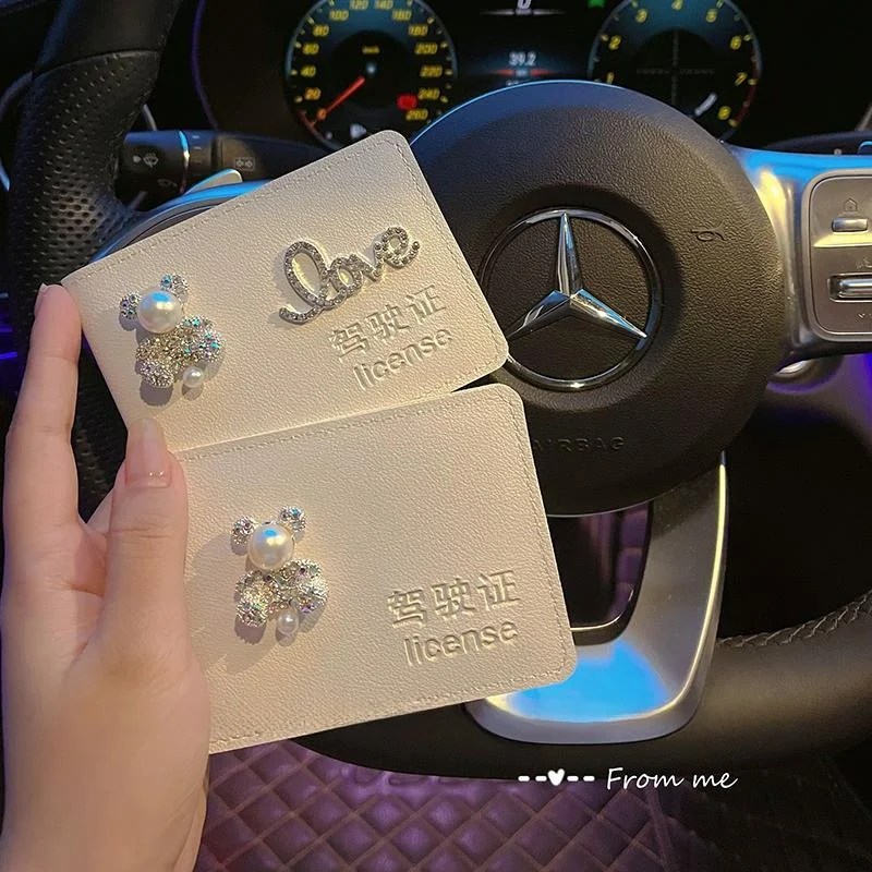  Women's Driver's License Cover Protective PU Leather Card Holder for Motor Vehicle Driving License Stylish Trendy