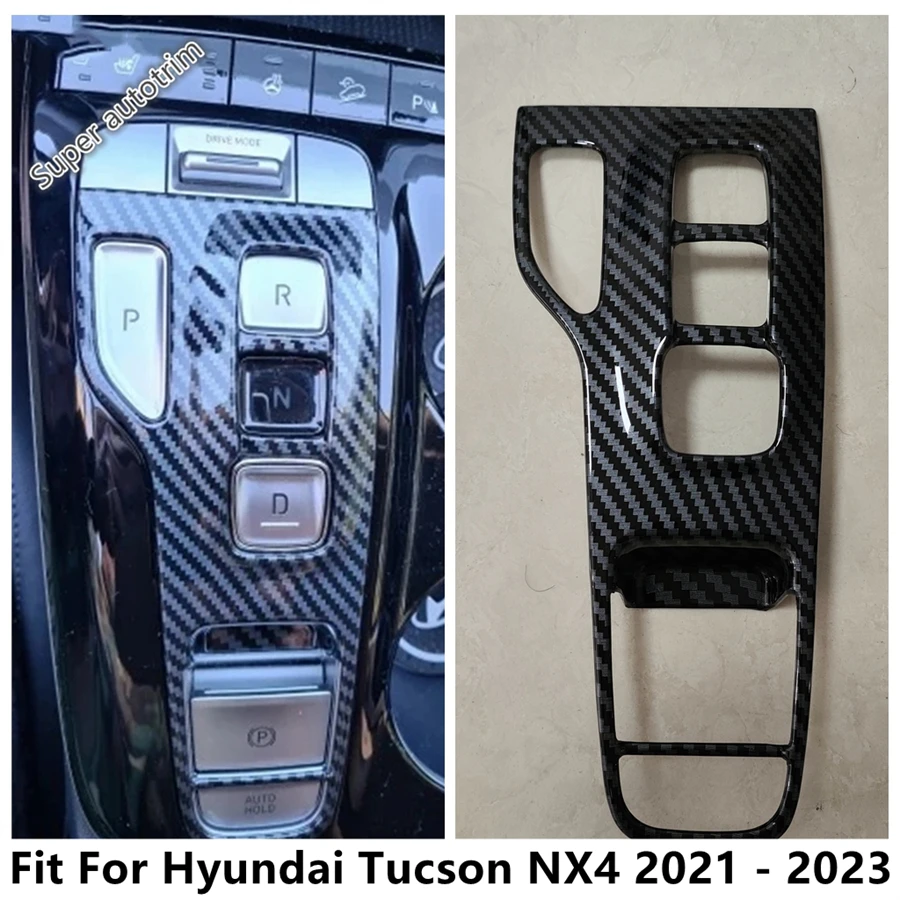 

Electrical Park Hand Brake Auto P Button Panel Cover Trim For Hyundai Tucson NX4 2021 - 2023 Carbon Fiber Interior Accessories