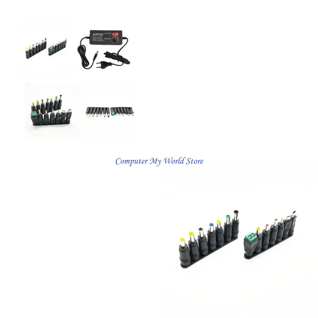 

Universal Power Adapter 100V-240V to DC3V-24V 2A Converter 6.4x4.0mm/6.3x3.0mm