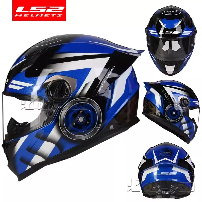 Original LS2 FF300 Full Face Motorcycle Helmet Woman Man Moto Casco Helmets with Clear Visor ECE