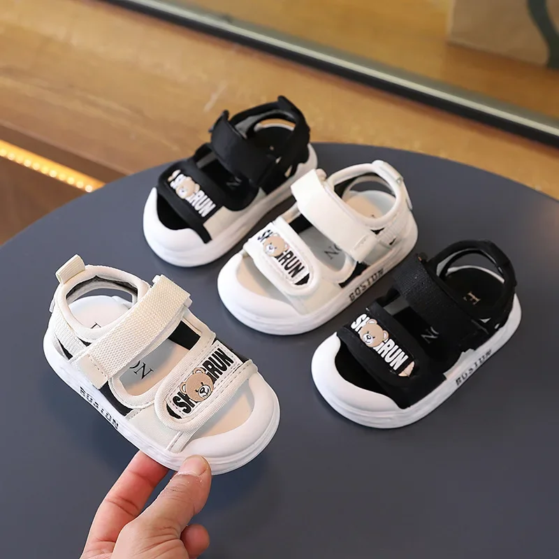 Kids 2024 Summer New Casual Sandal Sport Shoe Baby Shoe Boy Shoe Walking Shoe Comfortable Soft Sole Protect Toe Beach Shoes