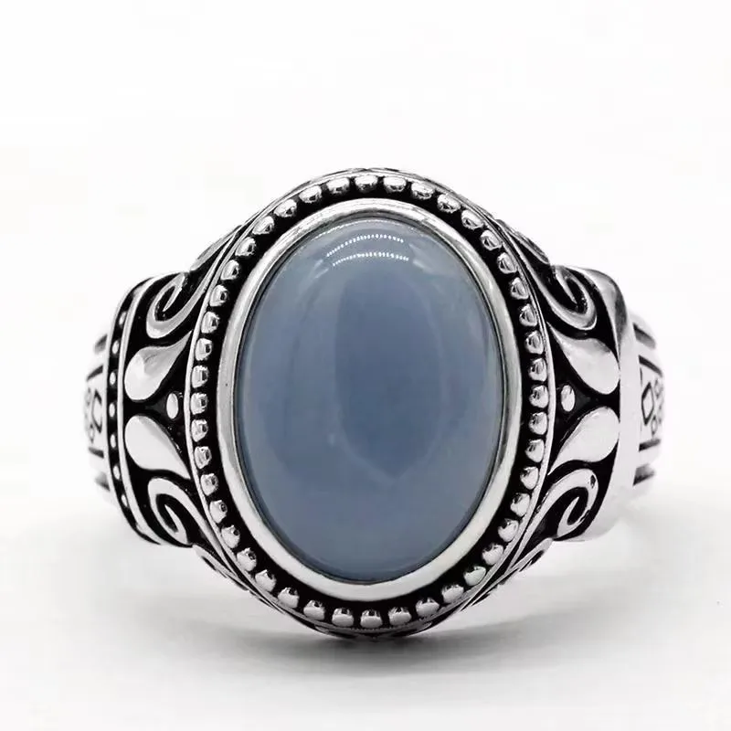 S925 فضة اليدوية خاتم جوهرة طبيعية Türkiye اليدوية هدية عطلة حزب مجوهرات فاخرة هدية حفلة