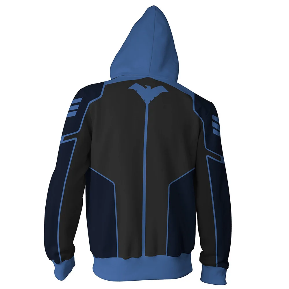 Super-héros Nightwing Robin Cosplay sweat à capuche Costume sweat veste chemise Dick Grayson manteau pull T-Shirt Sport Costume de rue