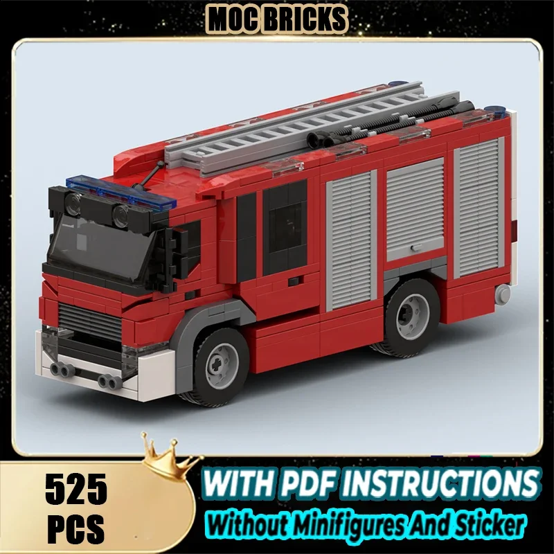 

Moc Building Blocks Fryslân Fire Engine Technology Modular Bricks Model Gifts Christmas Toys DIY Sets Assembly！