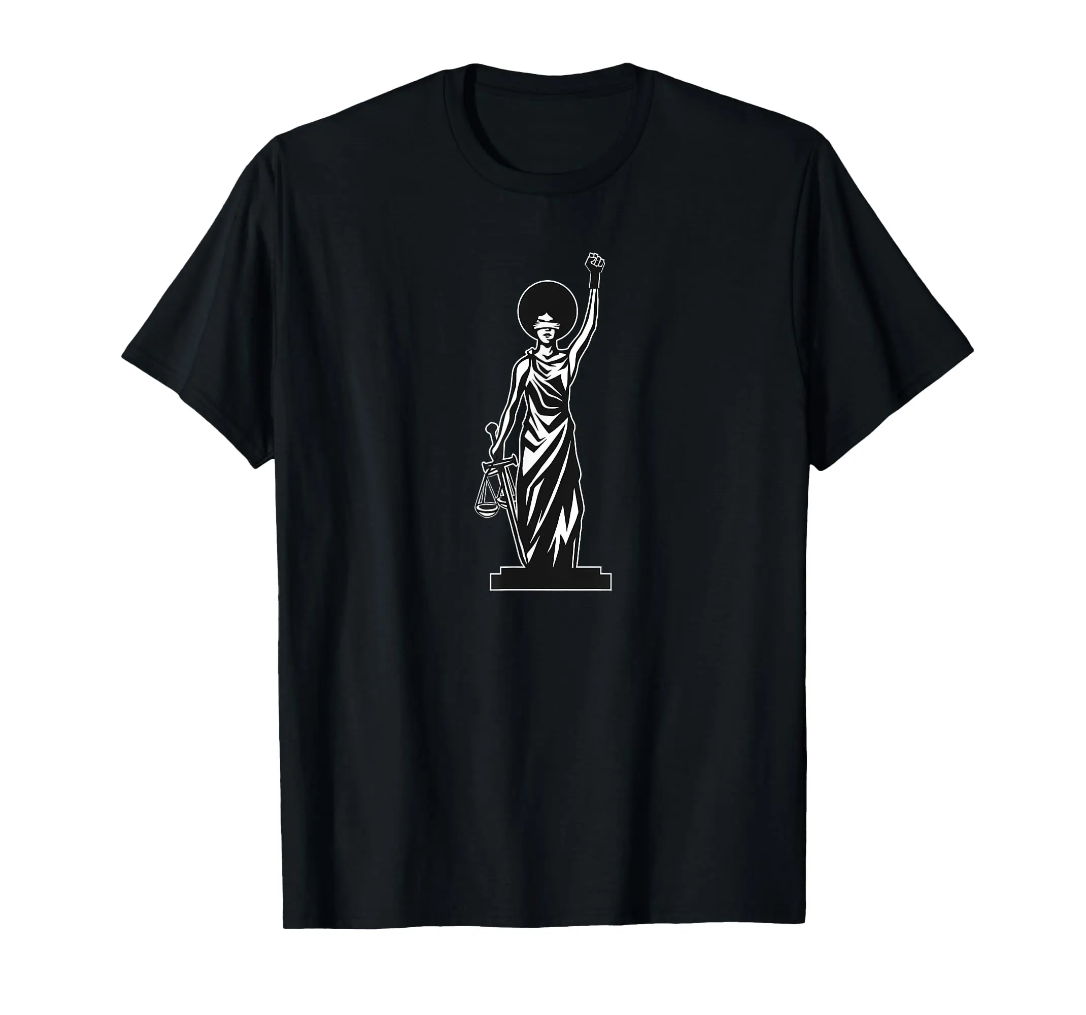 Lady Justice Black Pride T-shirt des droits civiques afro-américains