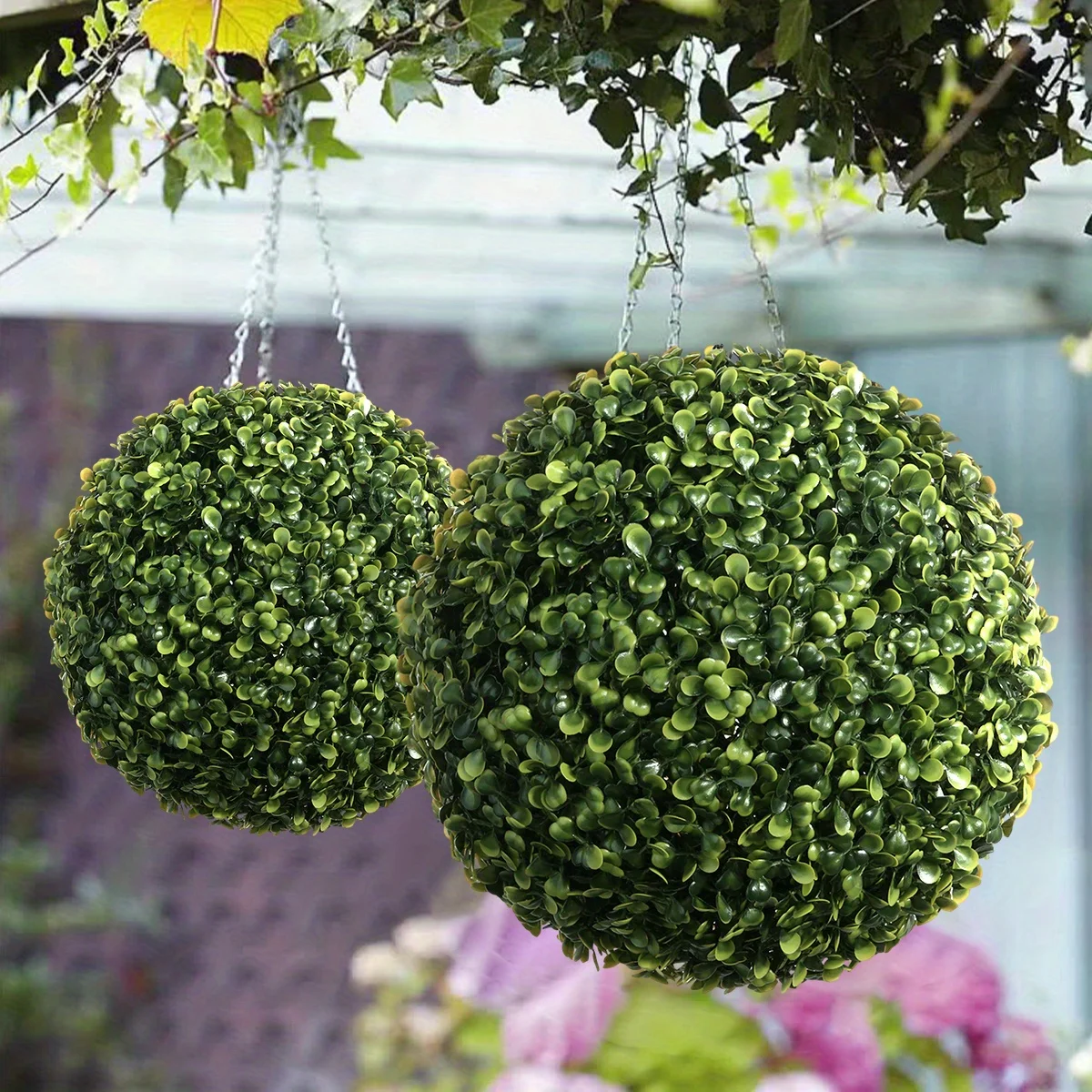 XIYA FLOWER Artificial Milan Grass Ball Boxwood Artificial Plant PE Material for Outdoor Pool Party Wedding Garden Decoration