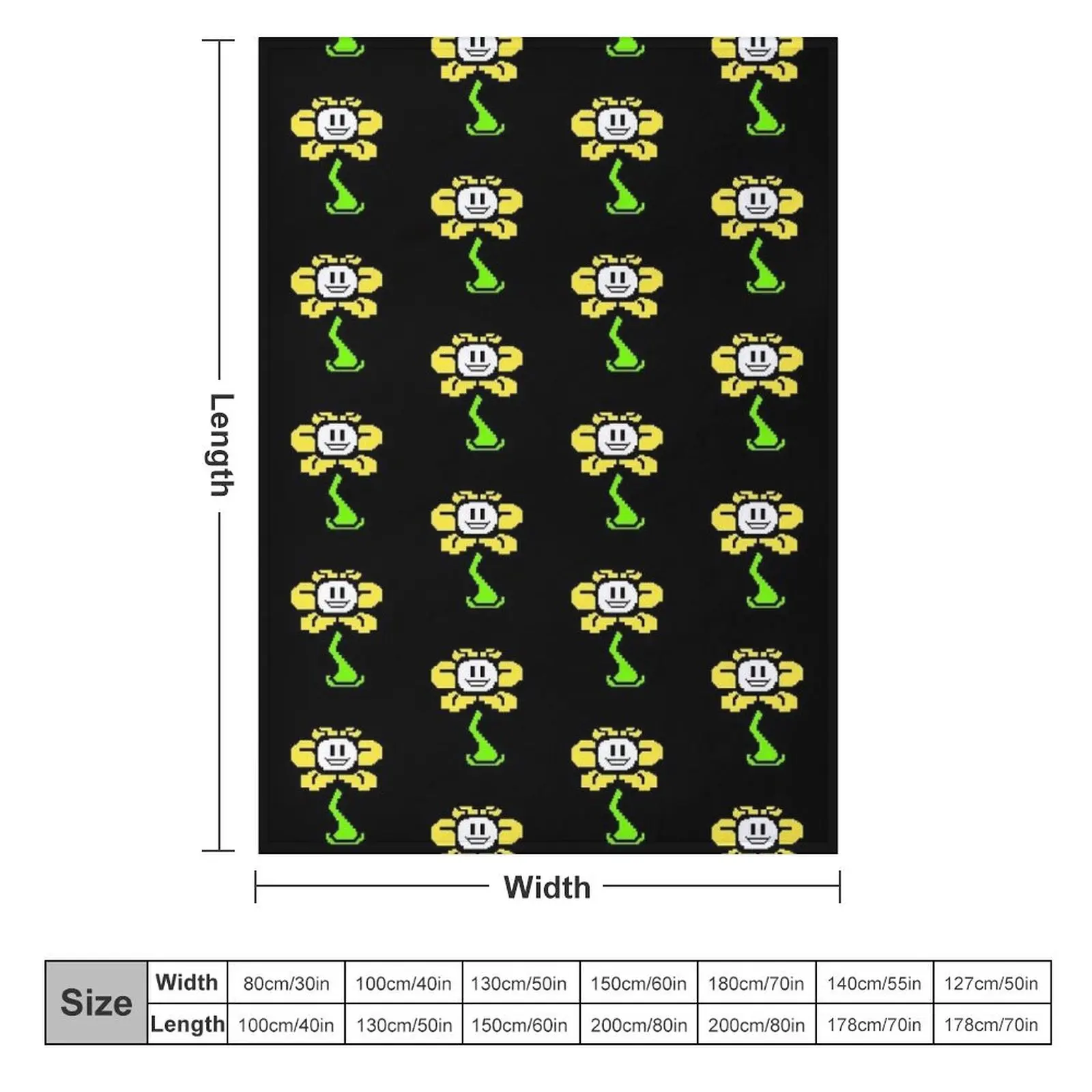 Undertale Flowey Throw Blanket Luxury Softest manga Blankets