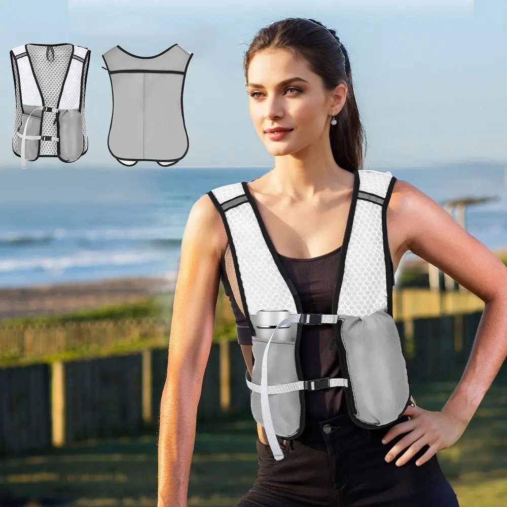 

Lightweight Hydration Running Vest Breathable Reflective Hydration Vest Sport Bag Water Bottle Storage with Phone Holder
