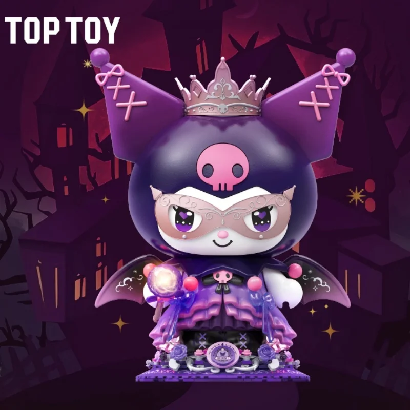 

NEW TOPTOY Sanrio Building Blocks Kuromi Purple Rose Big Baby Small Particles Children Assembled Toy Model Desktop Ornament Gift