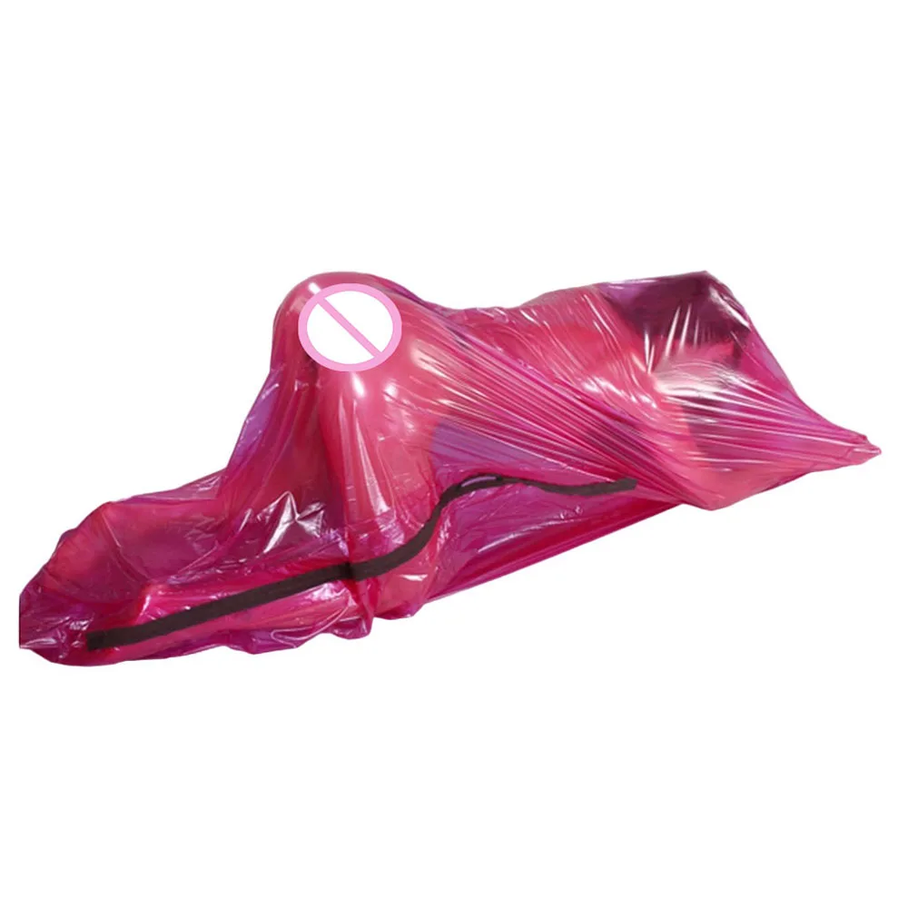 

Transparent PVC Bodysuit Sack for Adults, Erotic Fetish, Plastic, See Through Body Bag, Zipper, Sexy Sheer, Clubwear, ABDL