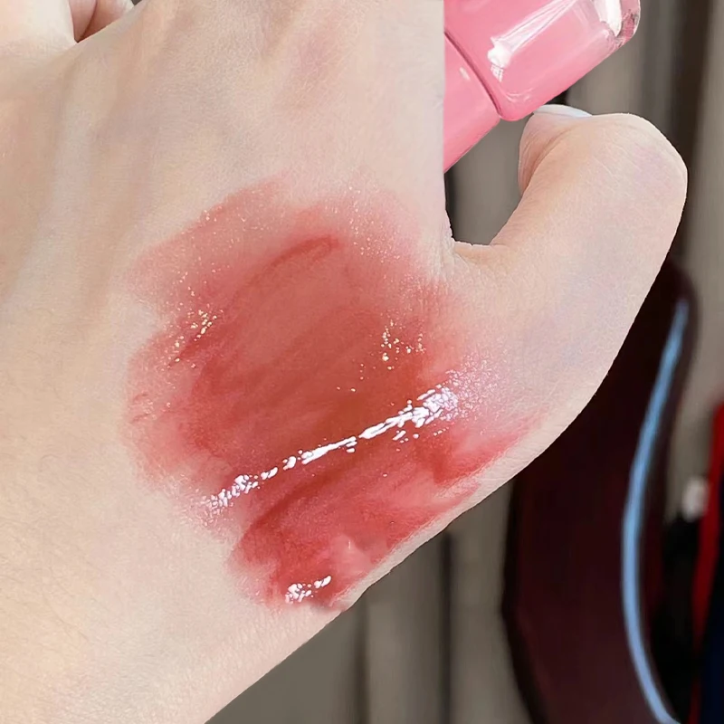 ミラーリップグロス - 高光沢ガラス効果、べたつかず保湿、長持ちするツヤのあるリップステイン、韓国風ジューシーリップ