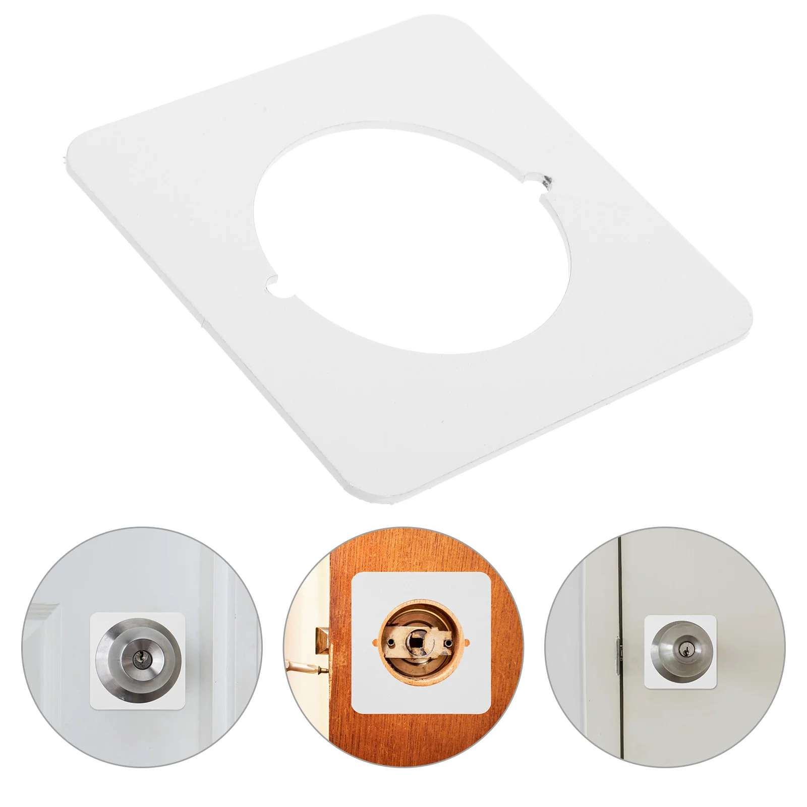 Door Lock Repair Piece Filler Backplate Kit Deadbolt Hole Cover Handles Suite Stainless Steel Reinforcers Knob