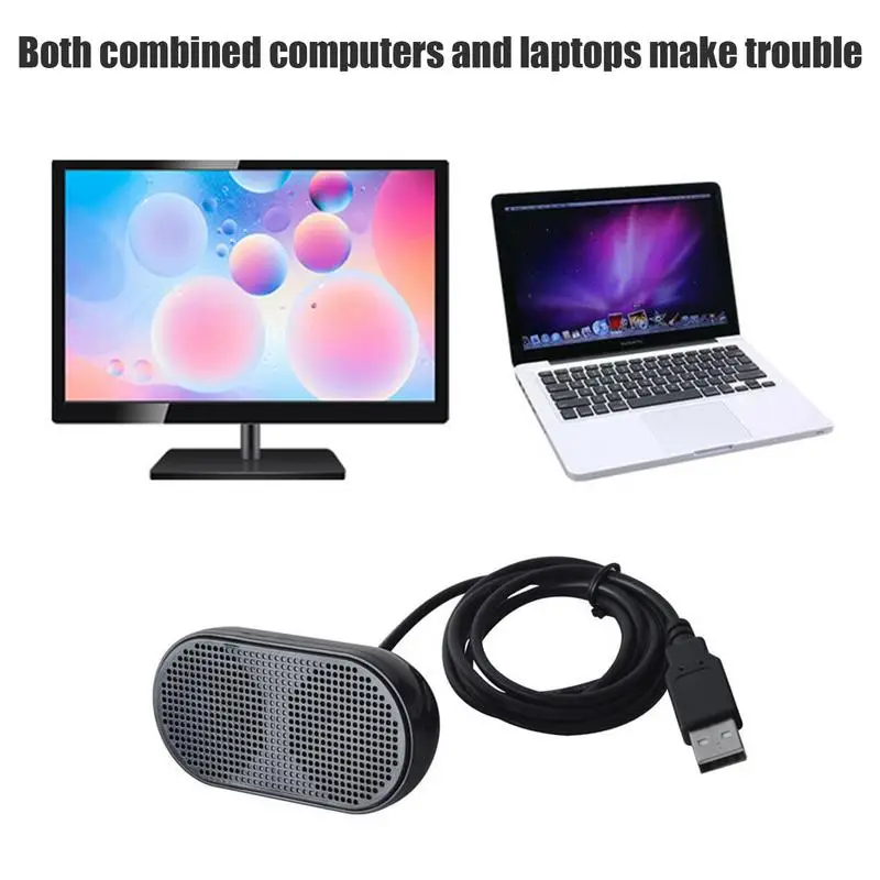 USB Speakers For Computer External 2 Channels Loudspeaker USB Speaker For Notebook Laptop Computer PC Small Desk Speakers