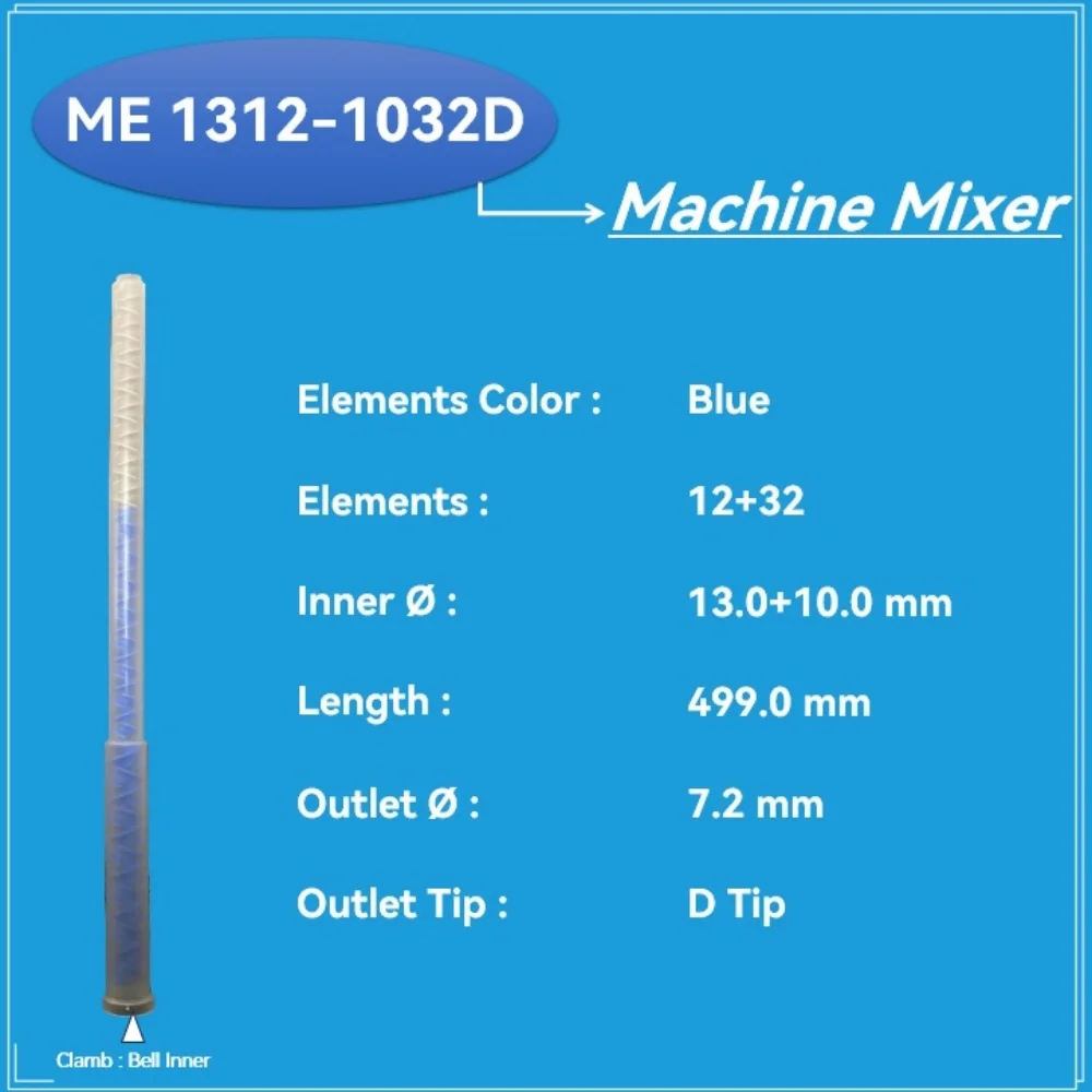 

Смеситель SULZER MIXPAC ME 1312-1032T, двухкомпонентная головка для смешивания клея, насадка для статического смесителя, насадка для смешивания клея AB