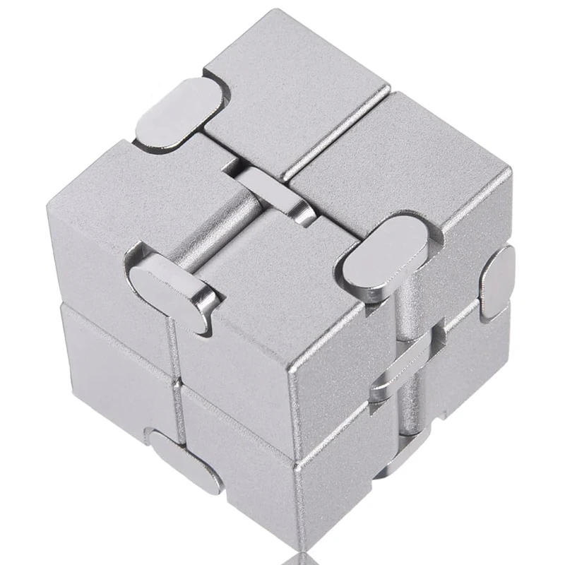 Metal Infinity Cube HIgh Quality Aluminum Stress Relief Toys For Anxiety For Adults And Kids Decompression Gifts