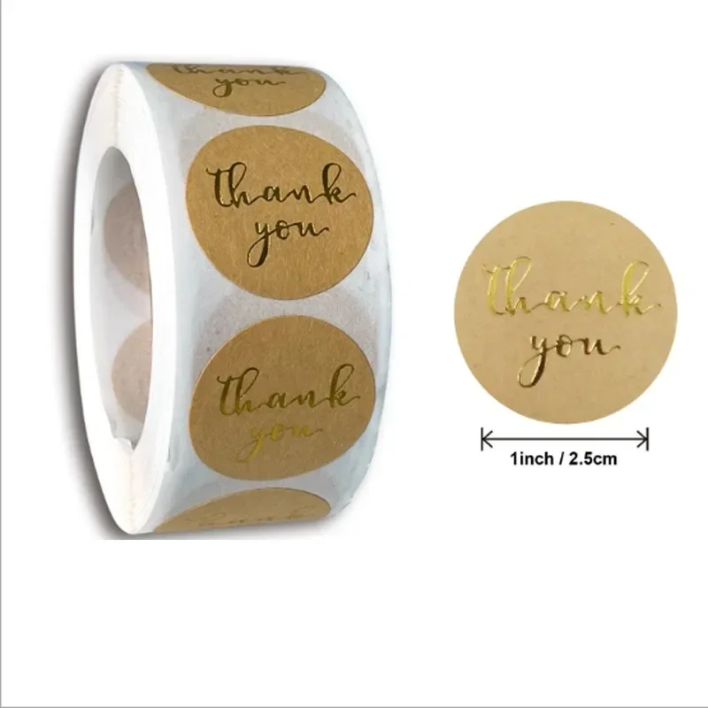 500 pieces/roll thank you sticker Birthday Card Seals Labels Bakery Bread Tags for Envelopes Gifts