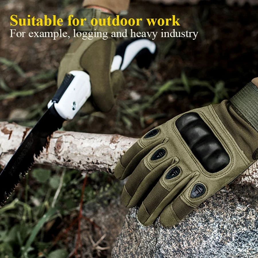 Tactical Full Finger Gloves Hiking Non-slip Paintball Gloves Outdoor Sports Cycling Hunting Shooting Protection Gloves