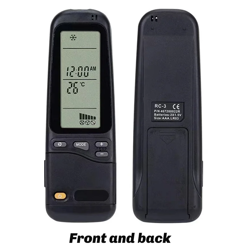 

-A95Z For Airwell/Electra/ Emailair/ Elco RC3 23IN1 Air Conditioner Remote Control Replacement Air Condition Controller