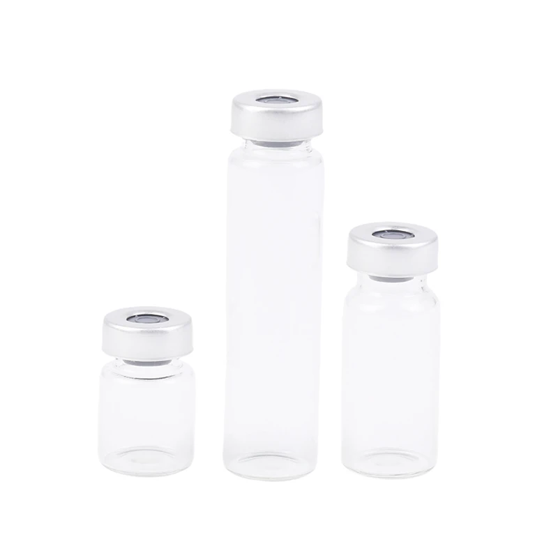 10 Pack 5/10/20ml Sealed Sample Vials Transparent Glass Vials With Self Healing Injection Port