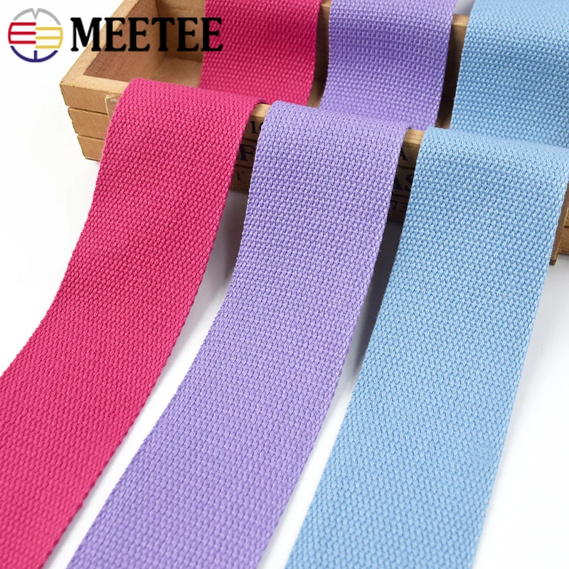 

2-10Meters Meetee 50mm Canvas Webbing Tape for Sewing Bag Strap Belt Garment Ribbon Backpack Bias Binding Band DIY Accessories