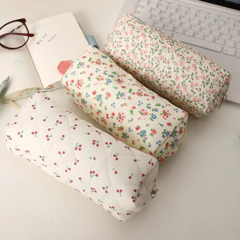 Neue Modische Hochwertige Stifttasche mit Schleife und Blumenmuster, Große Kapazität, Multifunktionale Aufbewahrungstasche, Tragbare Schreibwarentasche, Geschenk