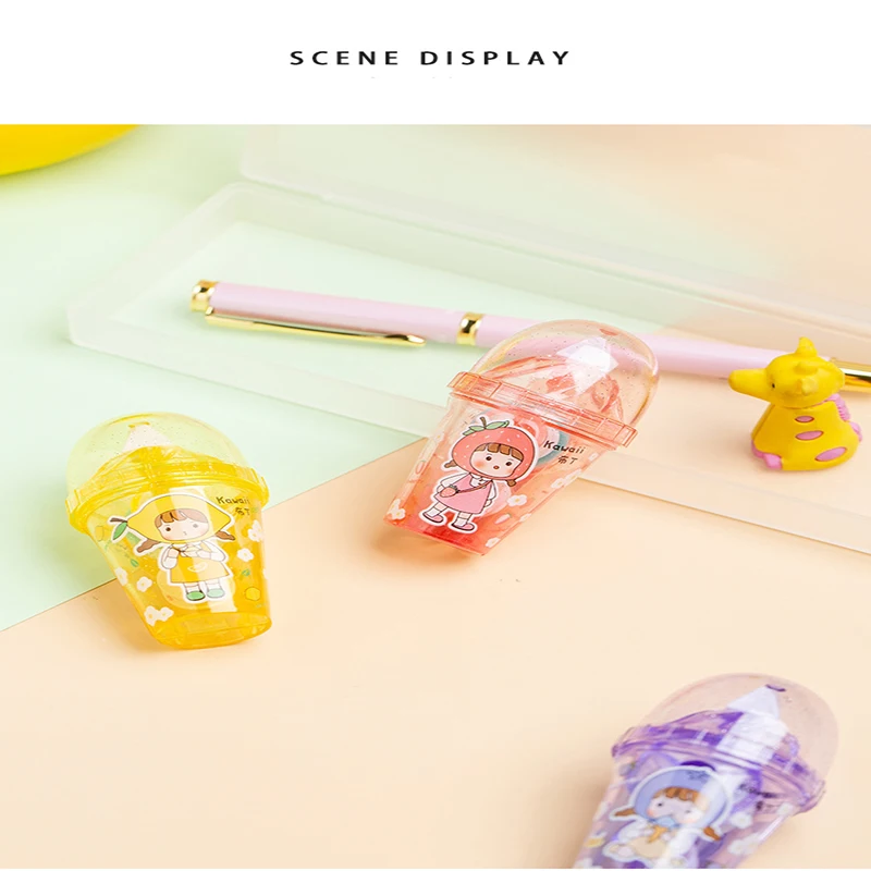 4 PCS Cute Creative Modeling Point Glue Students With Large Capacity Double-sided Adhesive Tape Correction Tape Paper KADJ071