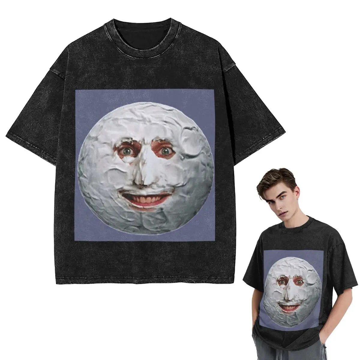 Streetwear T-Shirts The Mighty Boosh Washed T Shirt Short Sleeve Hip Hop T-Shirt Tops Tees for Men Women