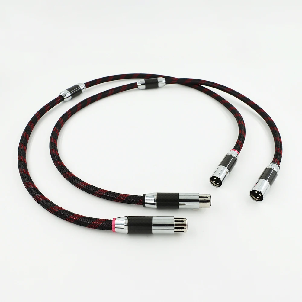 SP-9001AG 4N Pure Silver Xlr Cable Carbon Fiber Fidelity Adapter Plug Amplifier CD Bile Duct Connection Interconnect Cable