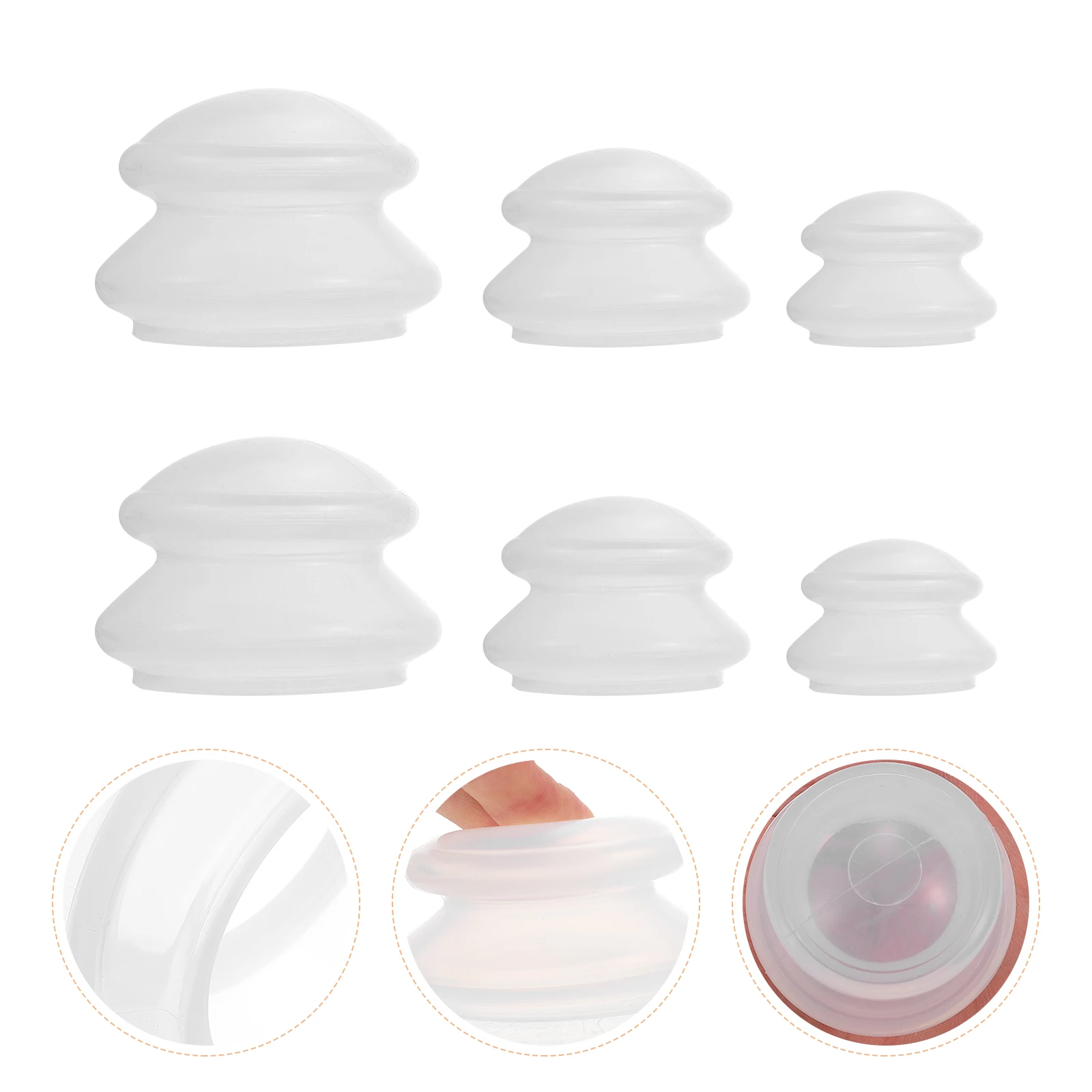

1 set 1 Set Premium Body Massage Therapy Supplies Therapy Supplies For Body Massage Cupping Home Suction Cupping (Transparent)