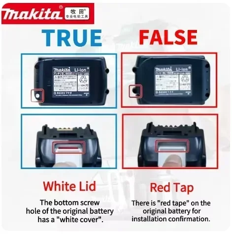 100% New Original 18v Makita Battery and Charger BL1850B BL1850 BL1840 BL1830 Replaced With Makita 18650 6.0Ah DTW285 powertool