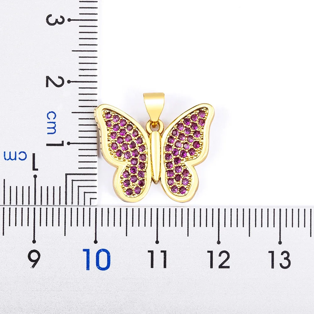 Nidin New Korean Fashion Necklace Women Crystal Shine Zircon Butterfly Pendant Personality Birthday Gift Party Wedding Jewelry