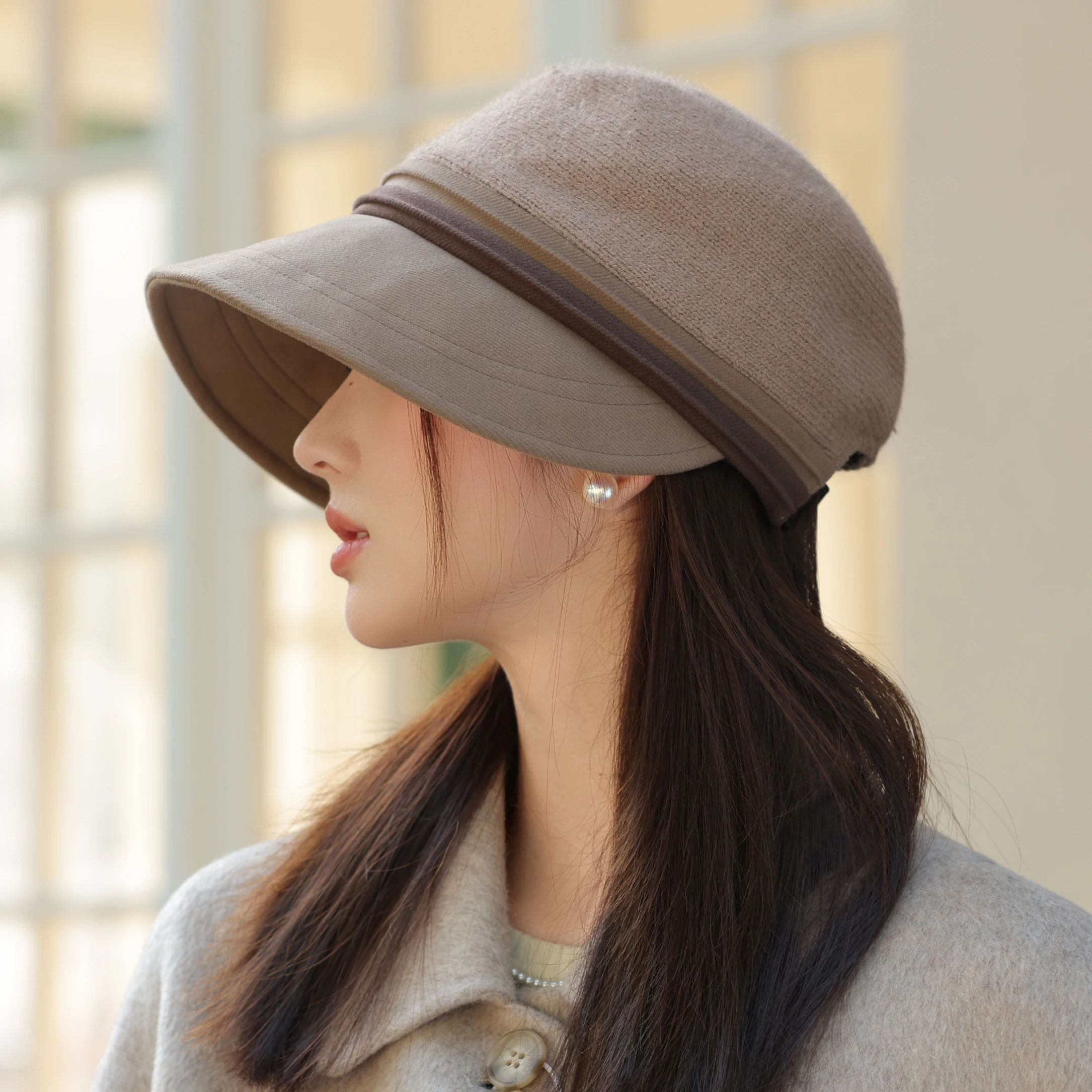 HT5016 Eimer Hut Hohe Qualität Herbst Winter Wolle Hüte für Frauen Damen Packbare Breite Krempe Hut Weibliche Elegante Angeln Eimer Kappe – Detail 17