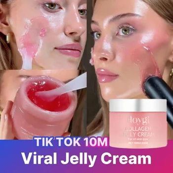 100g Jelly Face Cream Collagen Soft SPA Nourishing Moisturize Face หดตัวรูขุมขนลบ Comedones Jelly Essence เกาหลี Skin Care
