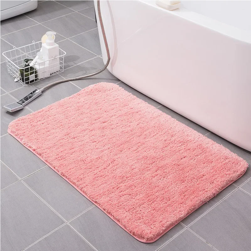 

Absorbent mat bathroom non-slip mat thickened yellow