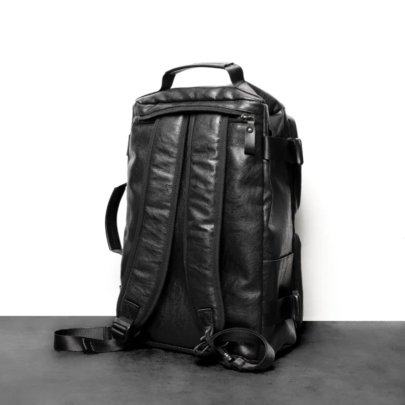 New Style Men's Backpack Multifunctional Handbags Luxury PU Leather Backpacks Men Fitness Bag Large Capacity Travel Duffel Bags