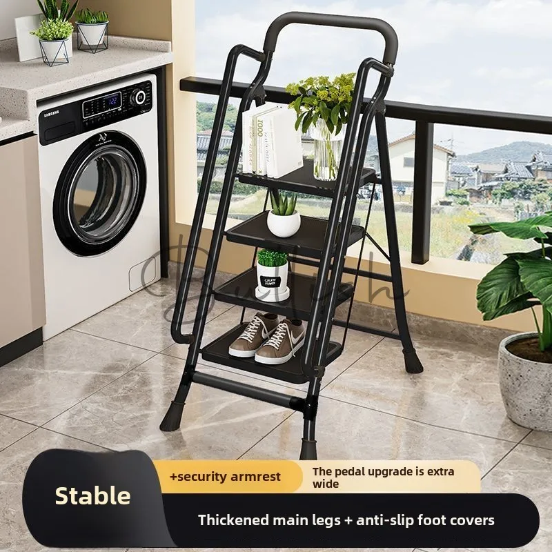 Klappleiter Haushaltsfischgrätenmuster Über der Wand Klettern Multifunktionaler Handlauf für den Innenbereich