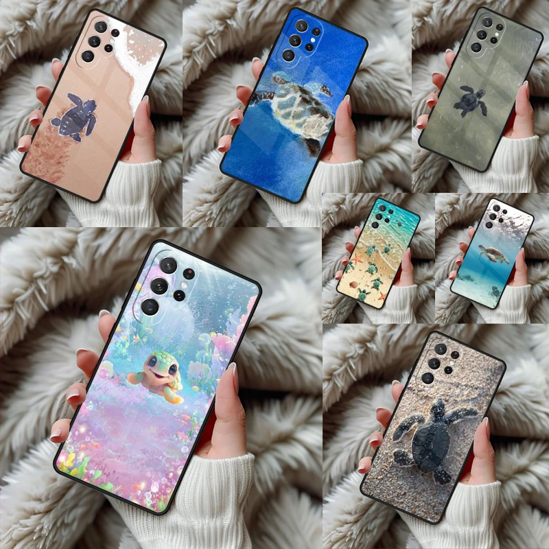 Baby Turtle Phone Case For Samsung Galaxy S24 S25 S26 Ultra S22 S23 Plus S21 S20 FE Note10 TPU Cover