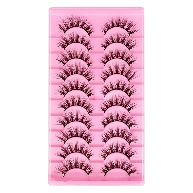 5 Tray/Bages Multi-layer fluffy LD warping Natural Long  hand-made false eyelashes with Support custom