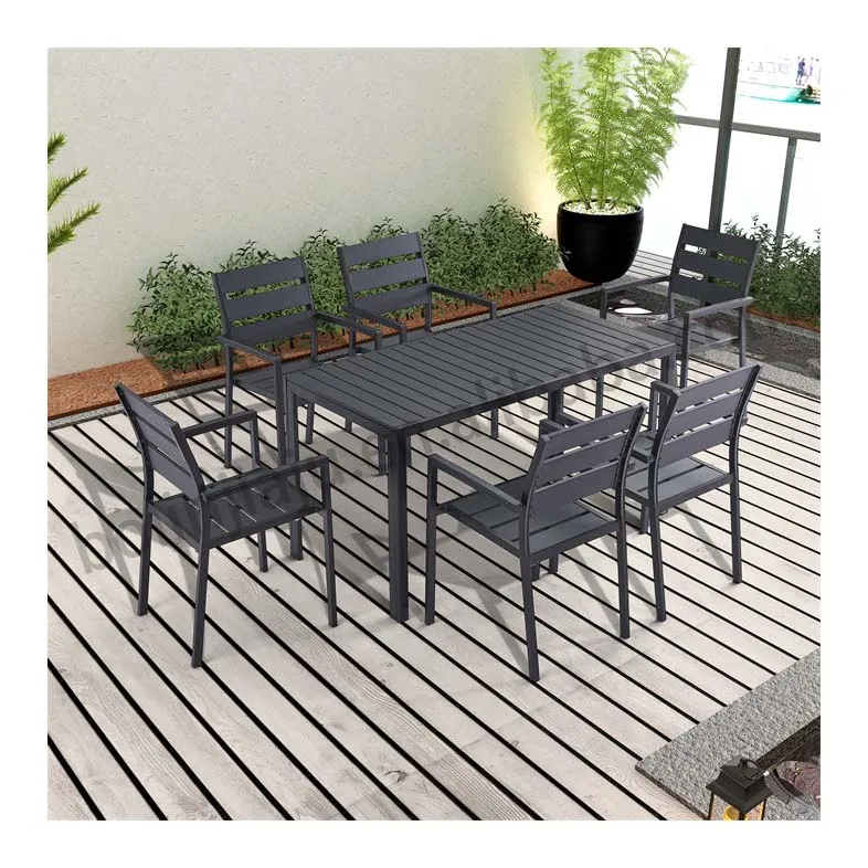 

Chinese Supply One Table And Six Chairs Thickedned Seat Dining Room Set Garden Table And Chair Set