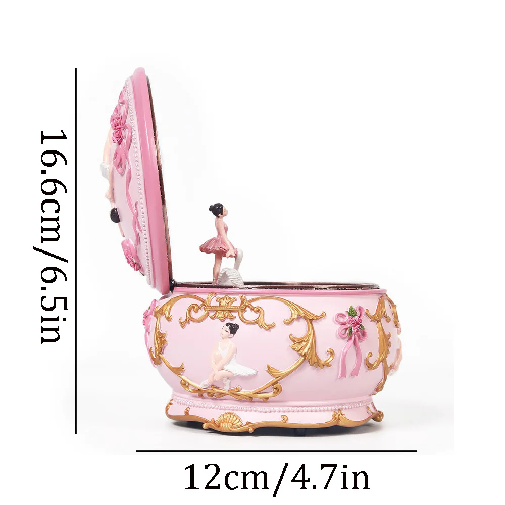 LED Rotating Ballerina Music Box with Colorful Lights, Ballet Girl Jewelry Organizer, Romantic Gift for Birthday Christmas