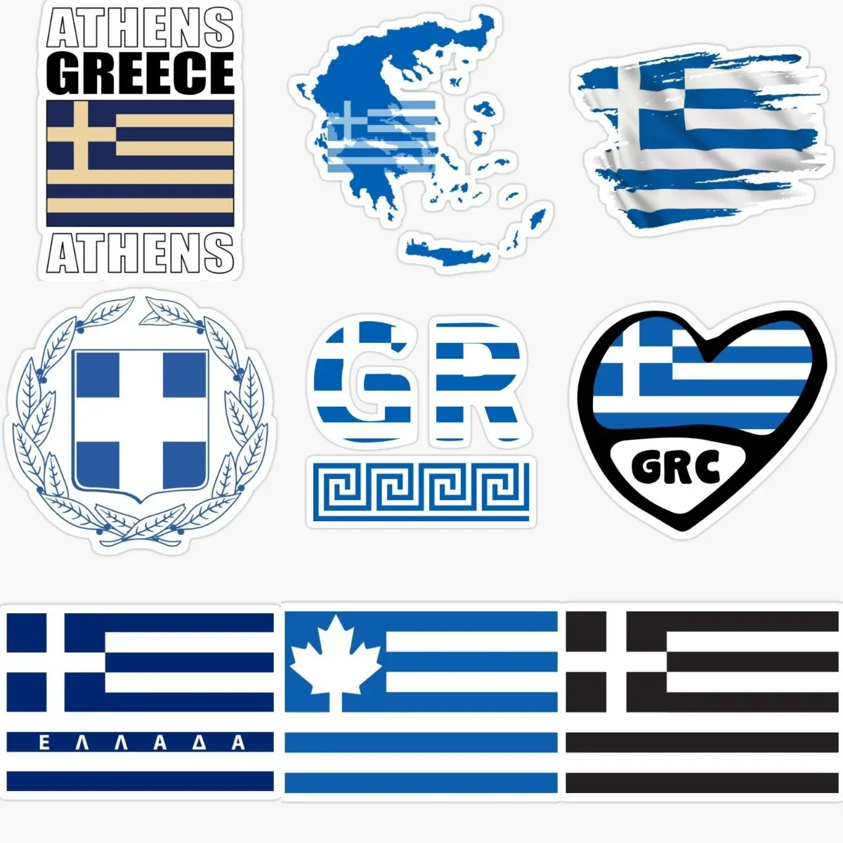 

GR Athens Greece Flag Map Emblem Creative Sticker for Table Room Motorcycle Laptop Car Bicycle Wall Off-road Decal Accessories